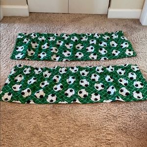 Set of 2 soccer themed valances